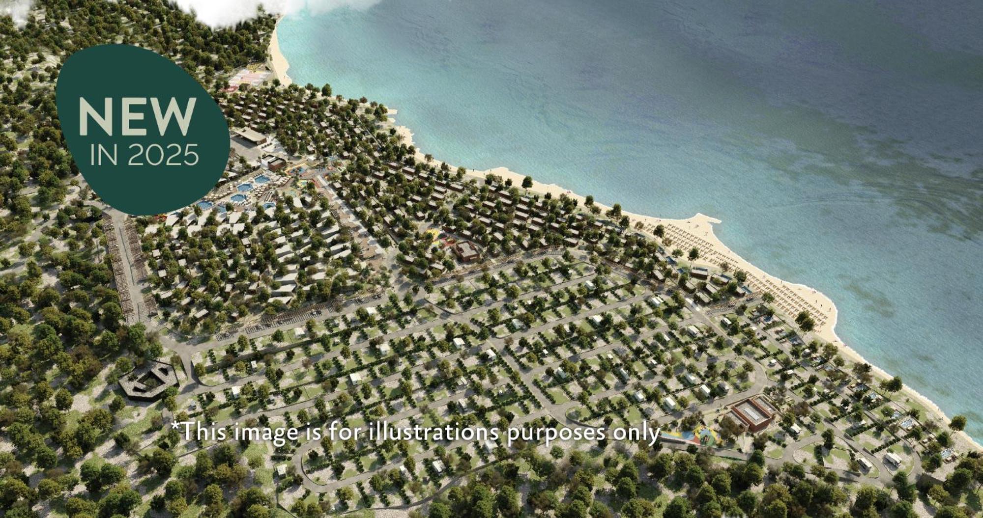 Aminess Style Glamping Villas & Holiday Homes Atea Njivice Exterior foto 3D rendering of the proposed resort